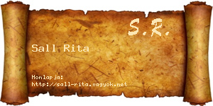 Sall Rita névjegykártya