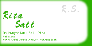 rita sall business card